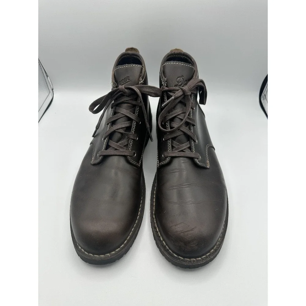 Danner Boots Mens 10.5 Brown‎ Leather Wolf Creek Chukka Vibram Sole Lace Up